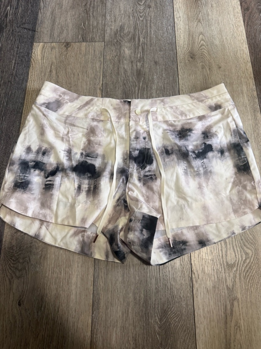 Calia Cream & Black Tie-Dye Athletic Shorts